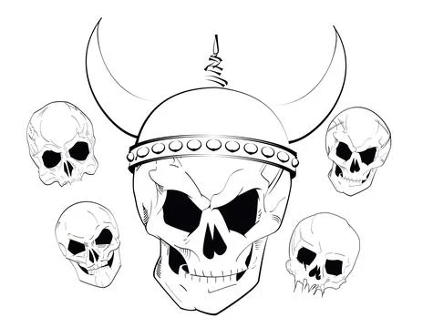 Viking skulls Stock Illustration
