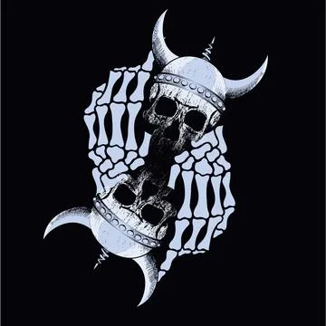 Viking skulls Stock Illustration