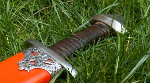 Viking Sword close up - camera slide Video stock 37140819
