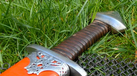 Viking Sword close up Stock-Footage 37135658