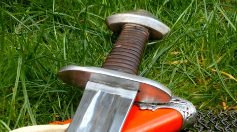 Viking Sword close up Video stock 37136722