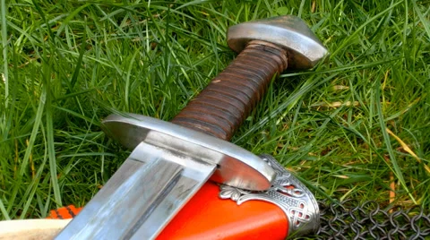 Viking Sword close up 스톡 동영상 37136858