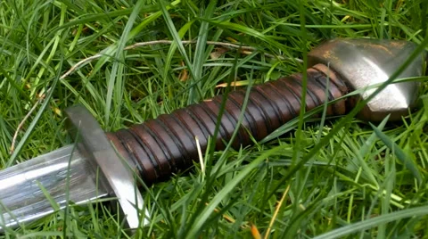 Viking Sword close up - slider 스톡 동영상 37137619