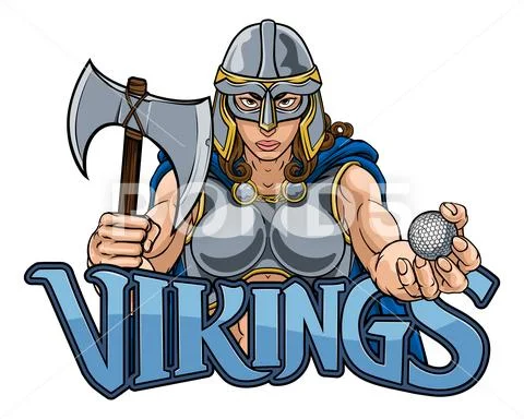 Viking Trojan Celtic Knight Golf Warrior Woman Stock Illustration