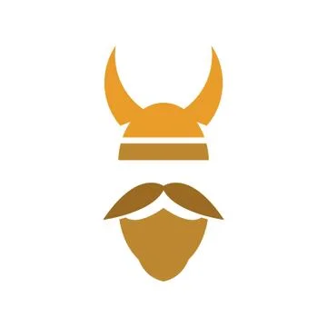 Viking vector icon logo design Stock Illustration