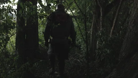 Viking Walking Dramatically with an Axe - Cosplay Costume 库存影片 266169092