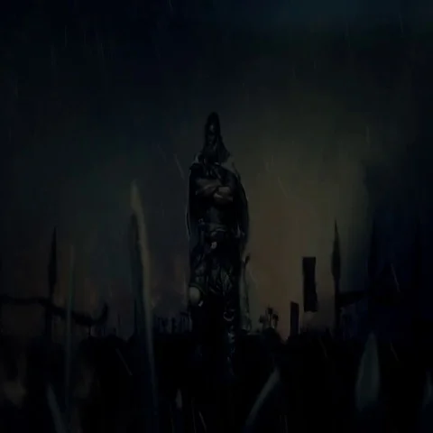 Viking Warrior with an Army After a Raid Stock Footage 69507923