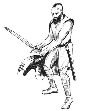 Viking warrior Illustrazione stock