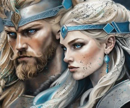 Viking Warriors Version 2 Stock Illustration