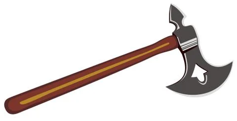 Viking's battle axe Stock Illustration