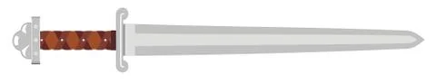Viking's sword Stock Illustration