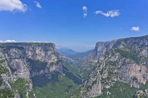 Vikos Gorge panoramic view, Epirus, Greece, Europe Foto stock