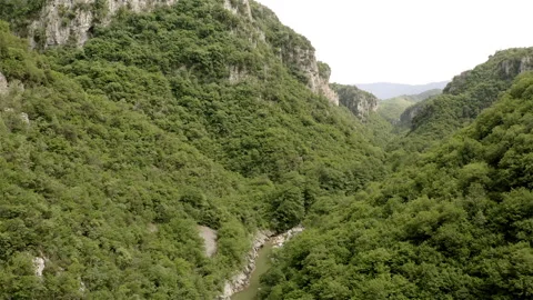 Vikos Gorge in Pindus mountain range in Monodendri area, Zagori, Epirus, Greece Stock Footage 277404348