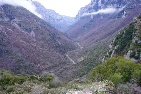 Vikos river in Greece. 스톡 사진