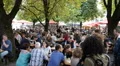 Viktualienmarkt Munich Oktoberfest October Fest Happy Crowd People Celebration HD Footage