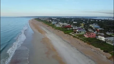 Vilano beach flyover Stock Footage 78582650