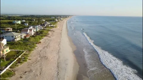 Vilano beach flyover two Stock Footage 78582860