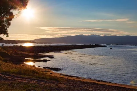 Vilanova de Arousa beach Stock Photos