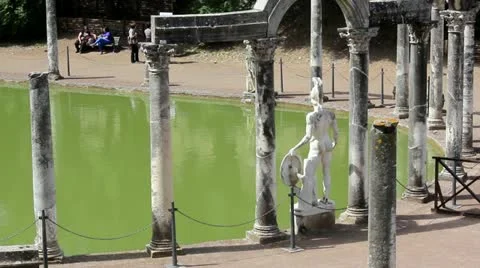 Villa Adriana Tivoli Stock Footage