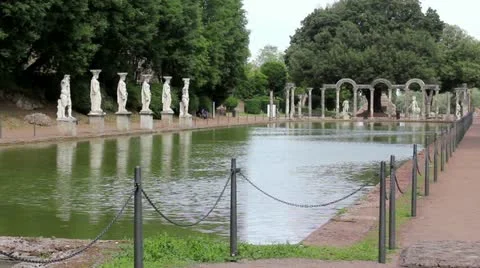 Villa Adriana Tivoli Stock Footage