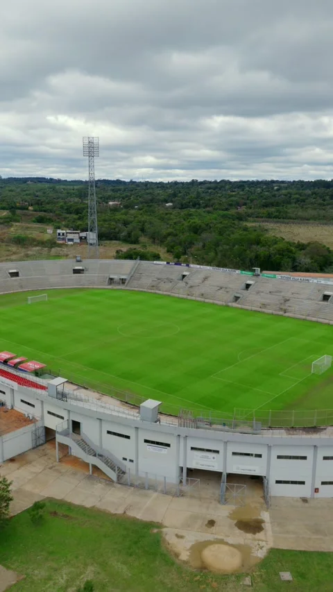 Villa Alegre Stadium stands and field, demonstrating athletic infrastructure in Stock Footage 336320698