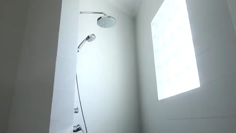 Villa bathroom with unique design, clean and huge Stock Footage 133986094