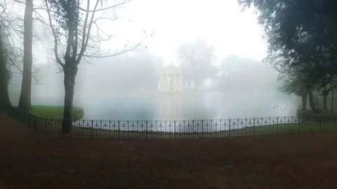 Villa Borghese, Rome. Ionic style temple Stock Footage 71128929