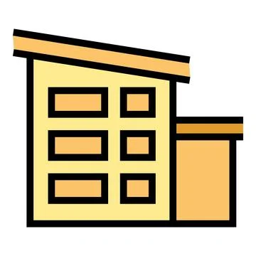 Villa building icon vector flat Ilustración de archivo
