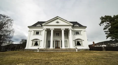 Villa on the hill time lapse Stock Footage 62019385