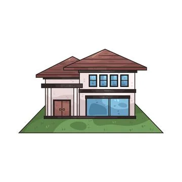 Villa illustration Ilustración de archivo
