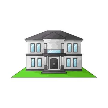 Villa illustration Ilustración de archivo
