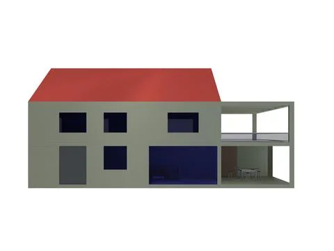 Villa - luxury accommodation Stock Illustration