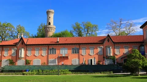 Villa mirabello in the estense park placed in varese city in italy 스톡 동영상 182000950