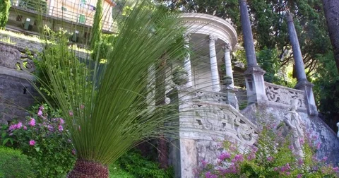 Villa Monastero monastery Lake Como in Lombardy, Italy Stock Footage