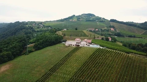 Villa overlooking a vineyard Stock Footage 108434469