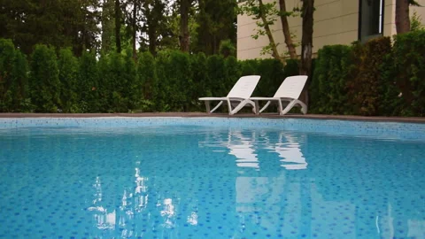 Villa with private pool. Stock Footage 94860475