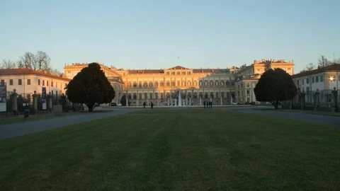 Villa Reale in Monza Stock Footage
