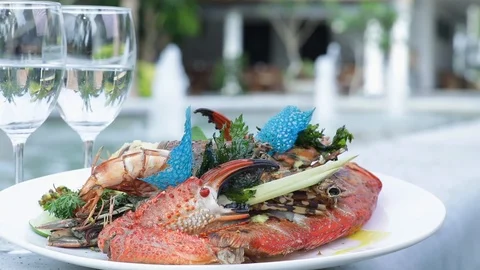 Villa Seafood Platter 2 Video stock 122878735