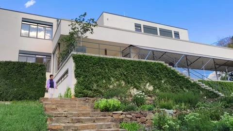 Villa Tugendhat functionalist architecture landmark video 库存影片 344246018
