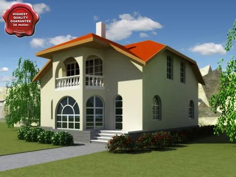Villa V8 3D Model
