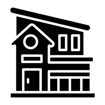 Villa Vector Icon Design Illustration Stock Illustration