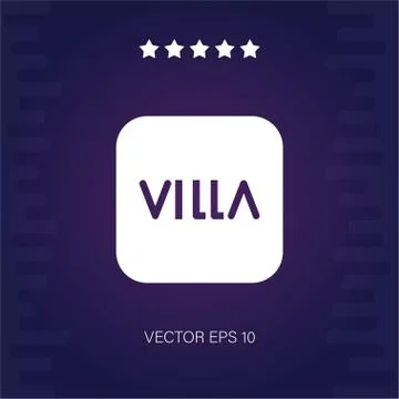 Villa vector icon Stock Illustration