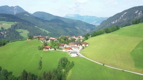 Village in the Alps Stock Footage