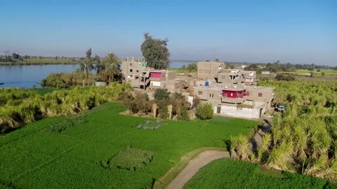 A village in Assiut, Egypt Video stock 253013832