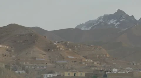 Village on Bamiyan mountains Video stock 22365789
