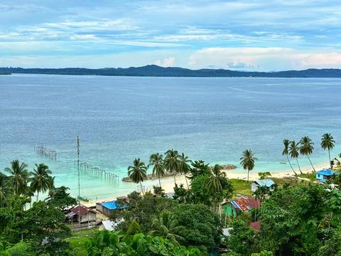 Village by the beach Stock Photos