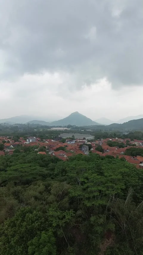 Village behind the mountain Stock Footage 293258348