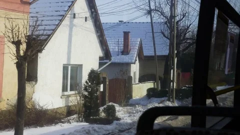 Village from the bus window 스톡 동영상 71841686