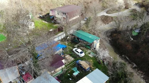 Village in the Caucasus Mountains. Stock Footage 124755563