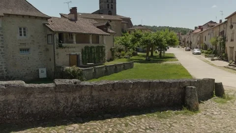 Village centre of St Jean de Cole, Dordogne. Video stock 334714939